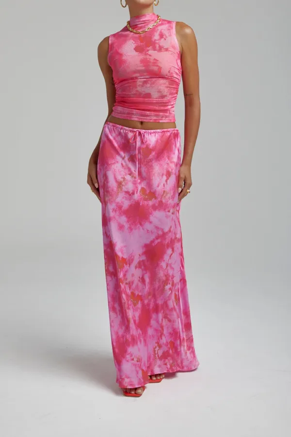 Pink Tie-Dyeing Soft Breathable Skirt