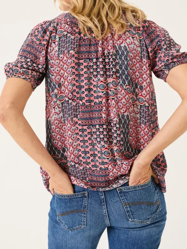 Cotton Rich Geometric Short Sleeve Shirts