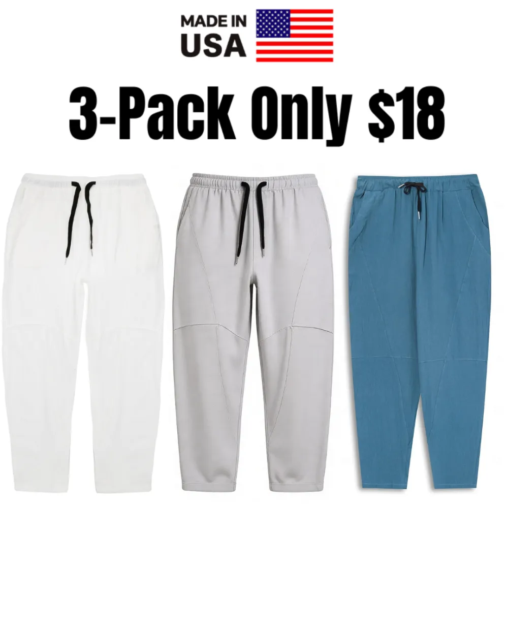 Men's Loose Fit Linen Ankle-Length Pants