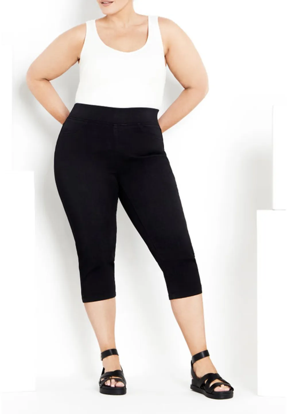 Stretch Cropped Pants, Long Pants