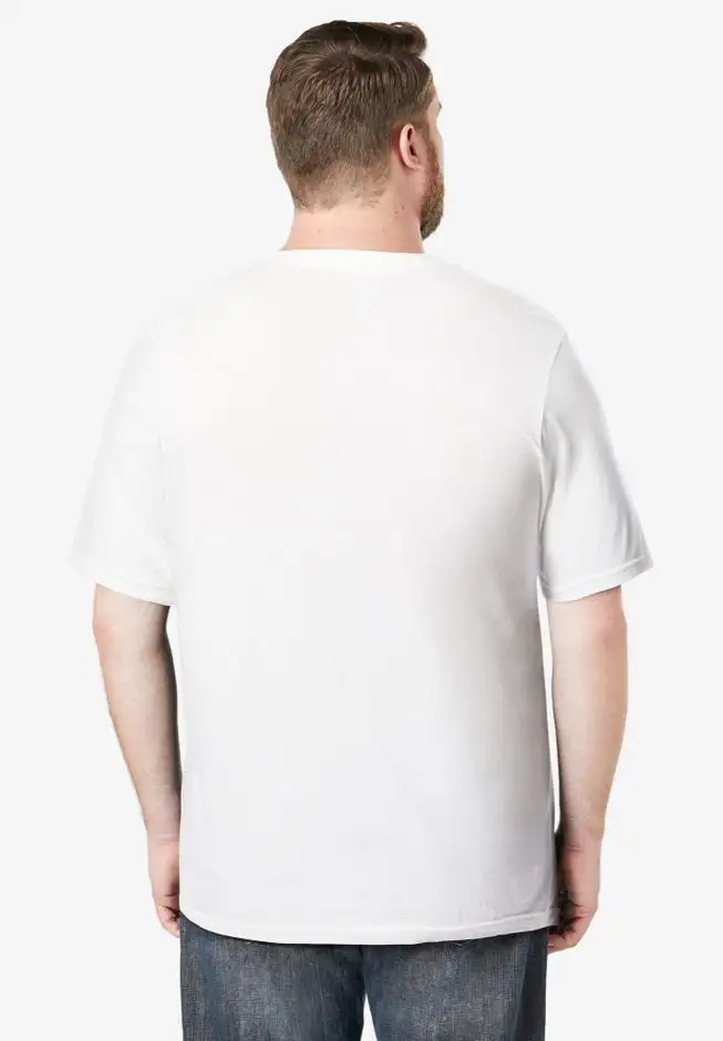 Shrink-Less Lightweight Pocket Crewneck T-Shirt