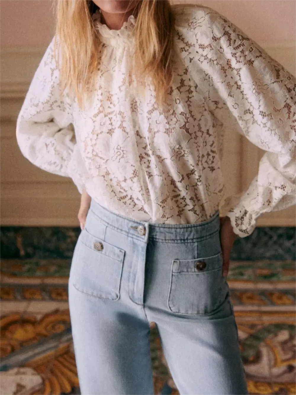 Polyester Denim Trousers