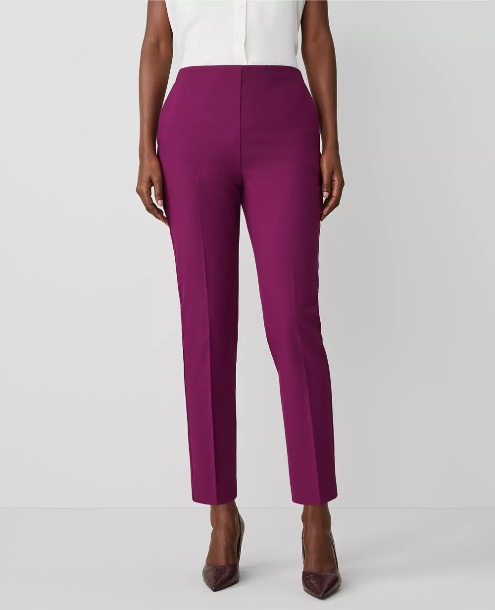 The Side Zip Ankle Pant In Bi-Stretch