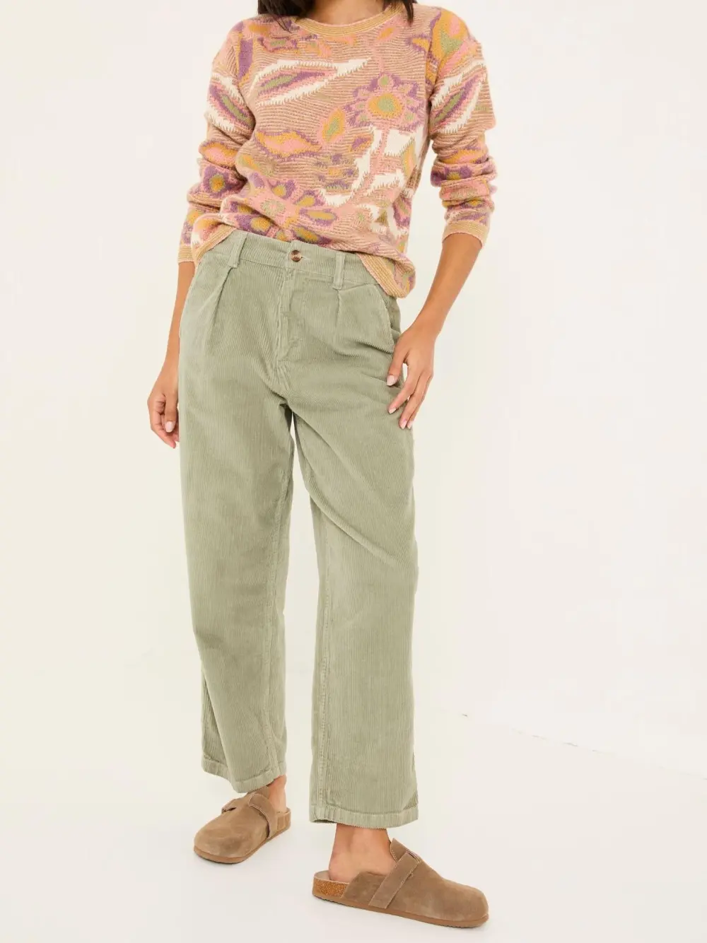 Light Green Cord Trousers