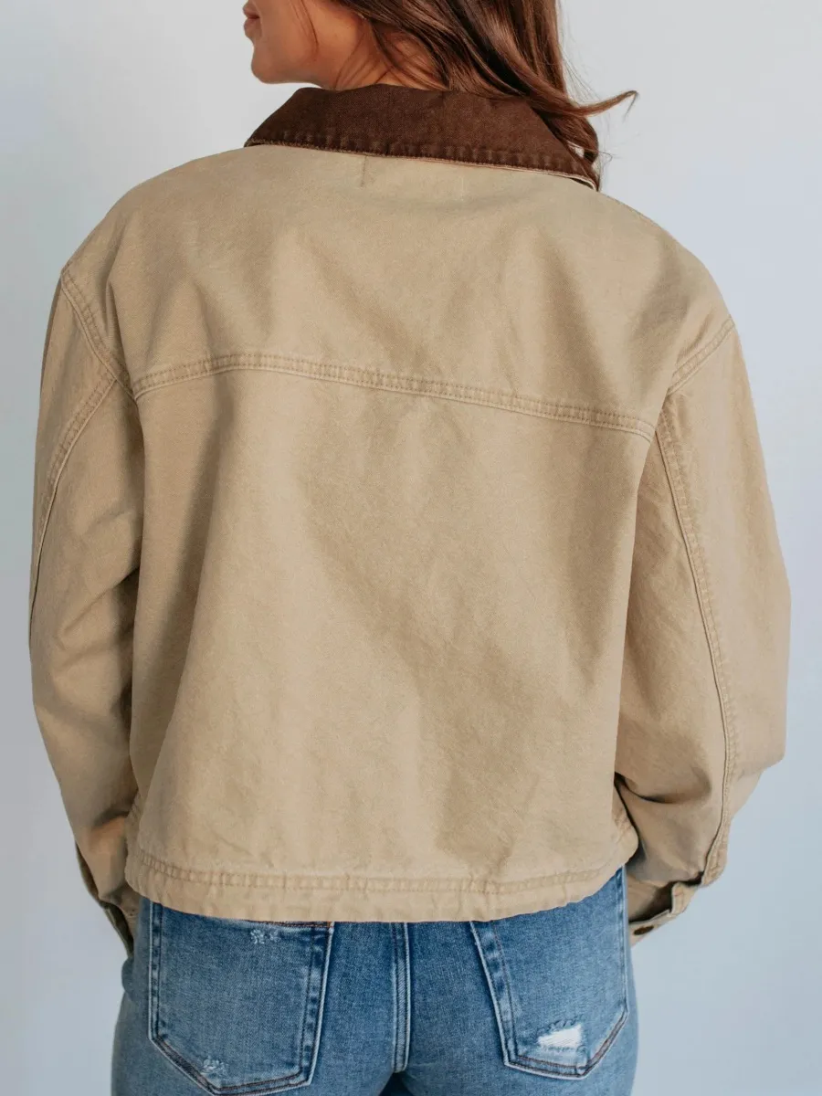 Drawstring Snap Down Jacket