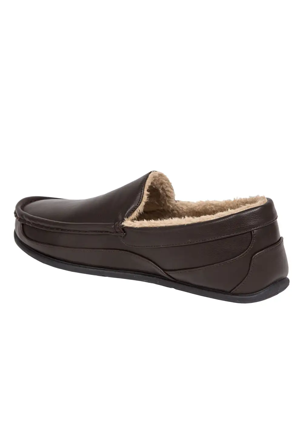 Spun Faux Leather Slippers