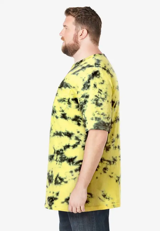 Shrink-Less Lightweight Longer-Length Crewneck Pocket T-Shirt