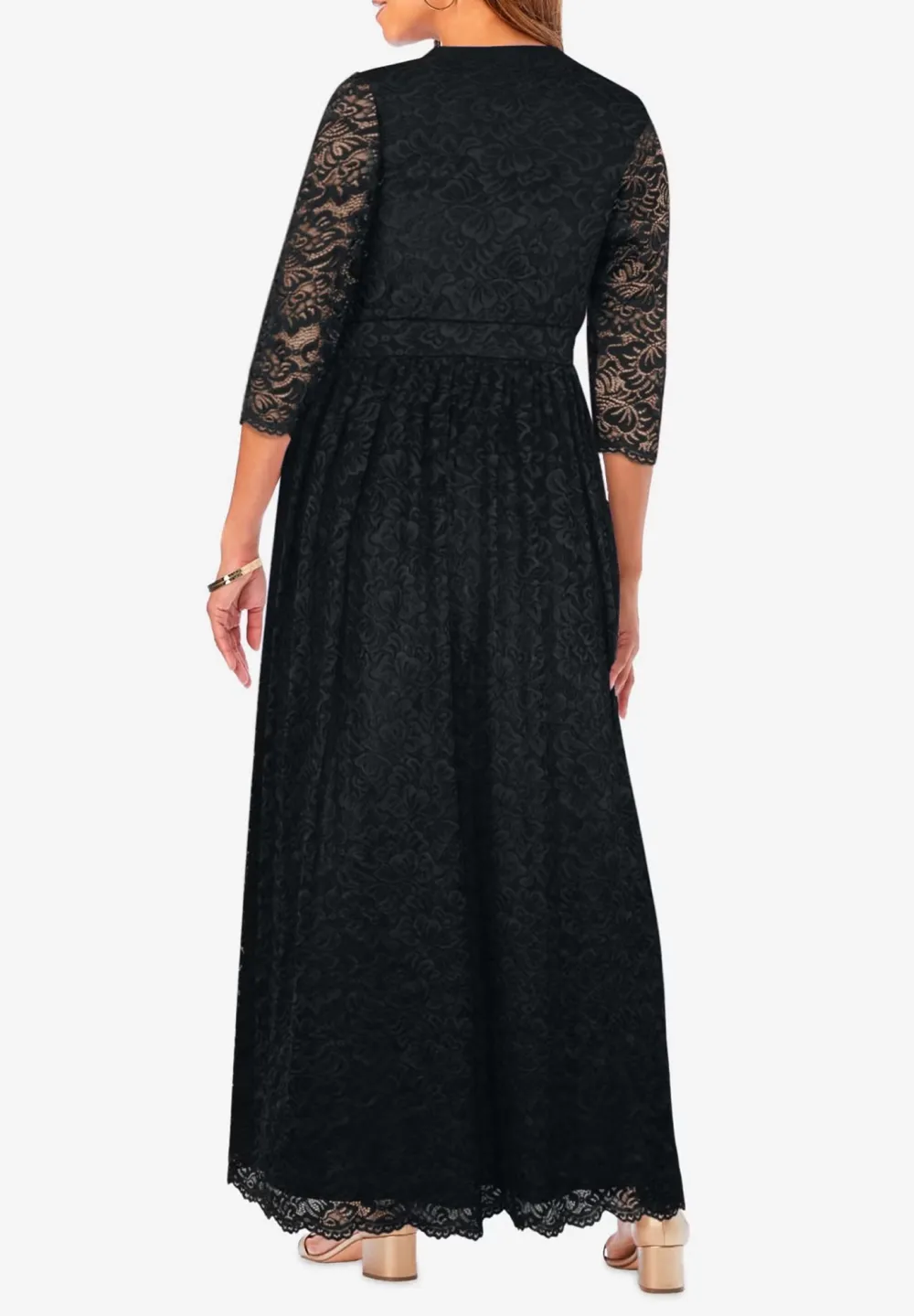 V-Neck Lace Dress