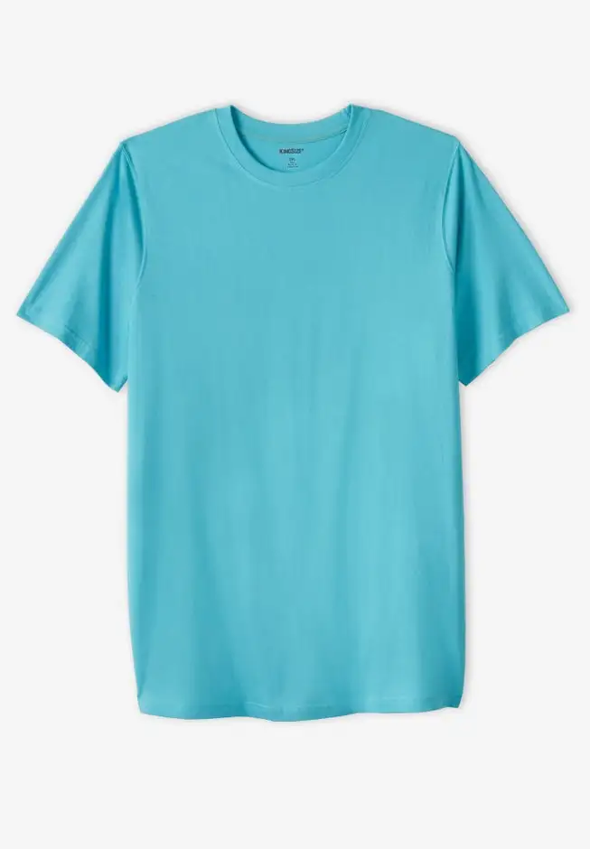 Shrink-Less Lightweight Longer-Length Crewneck T-Shirt
