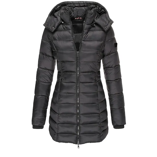 Women's Winter Warm Windproof Waterproof Mid-Length Puffer Jacket