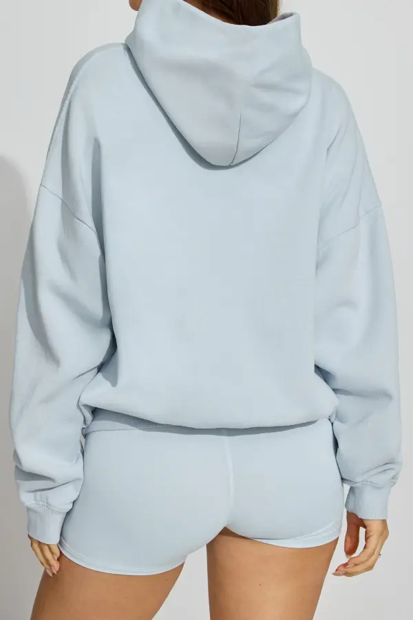 Light Blue Oversized Hooded Top