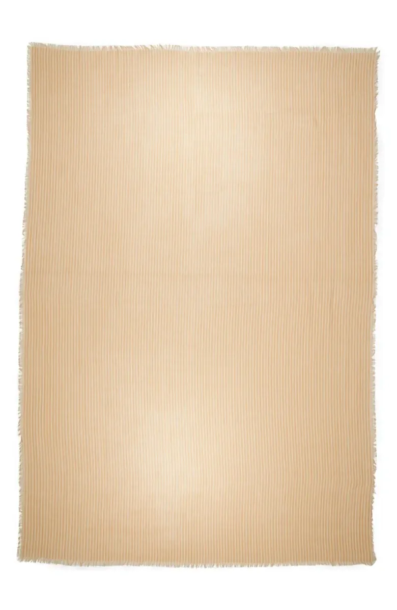 Striped Fringed Lightweight Scarf