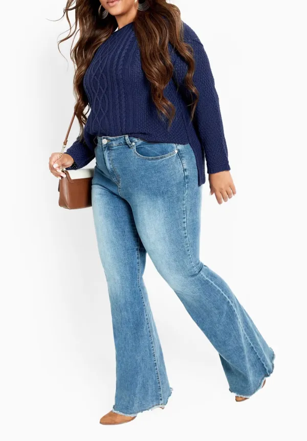 Solid Color Fitted Sweater