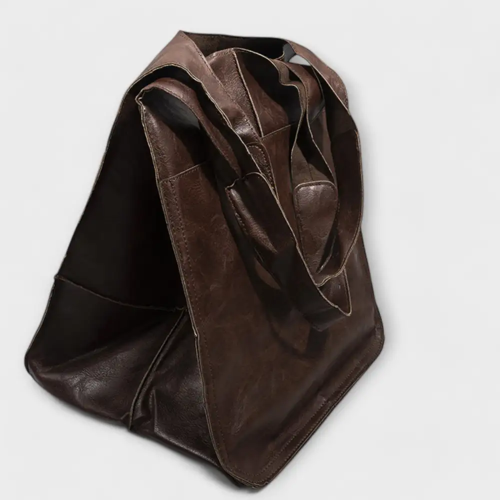 Latch Front Faux Leather Shoulder Bag
