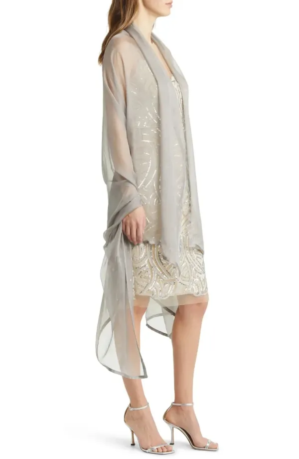 Satin Border Silk Chiffon Scarf