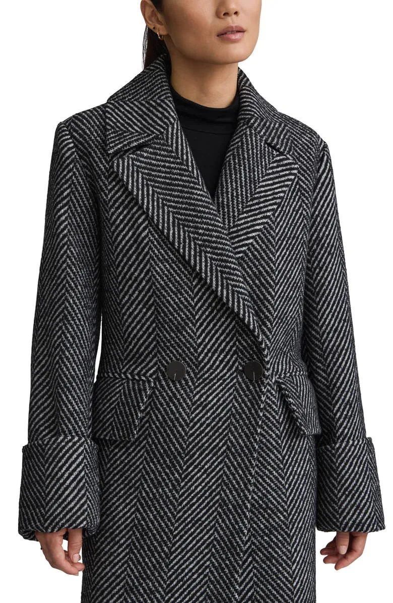 Retro Herringbone Oversize Coat