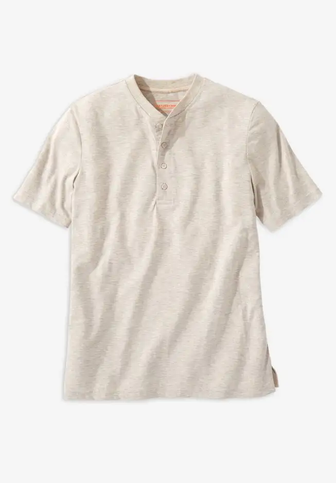 Heavyweight Short-Sleeve Henley Shirt