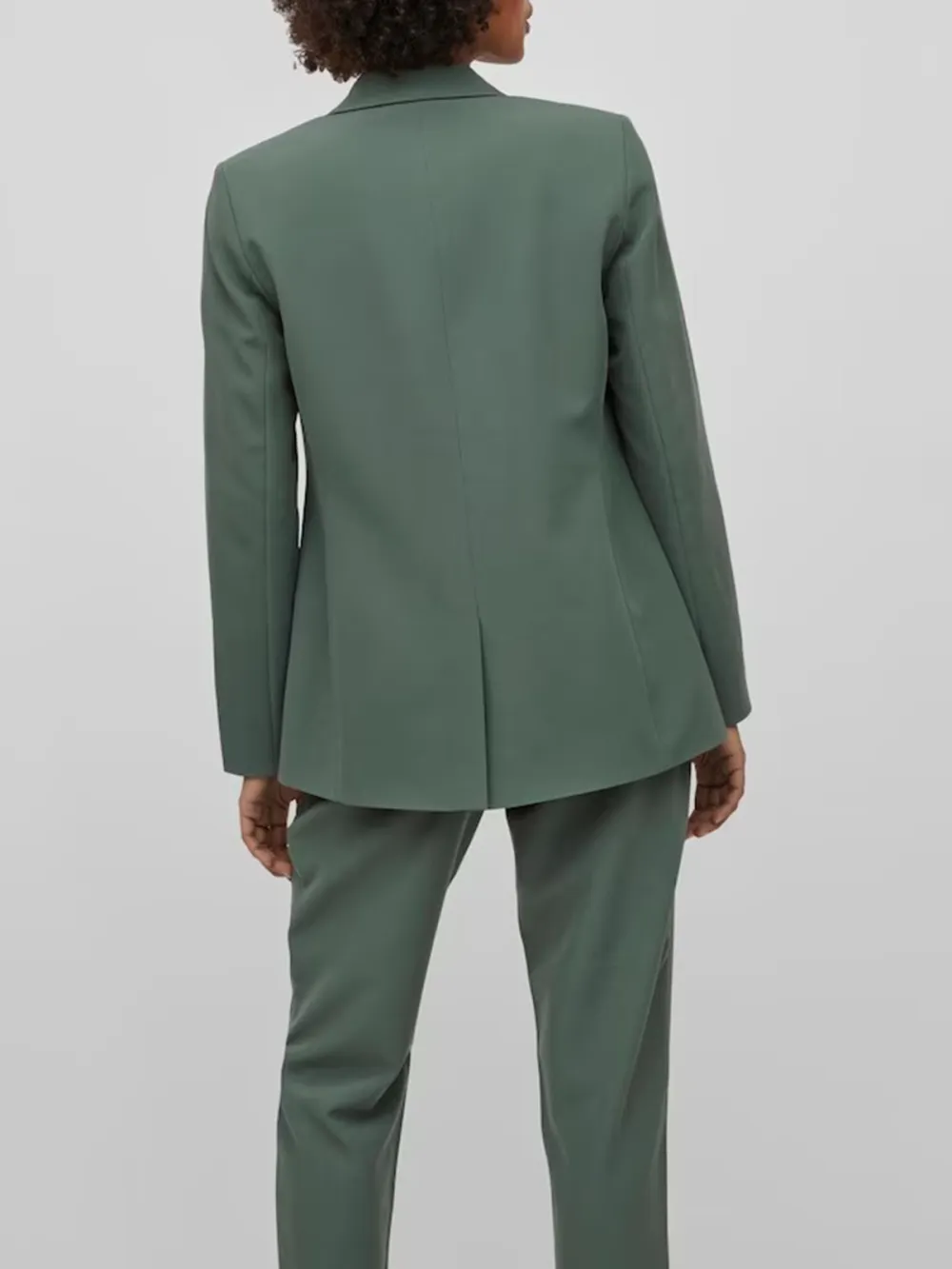 Plain Colored Button Fastening Blazer