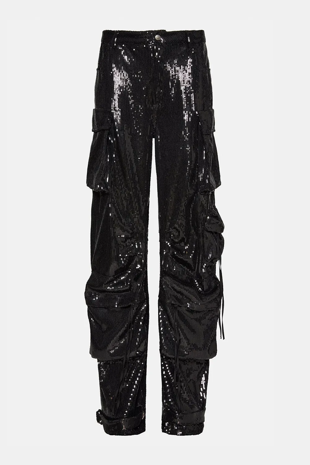 Cotton Sequin Pant Black