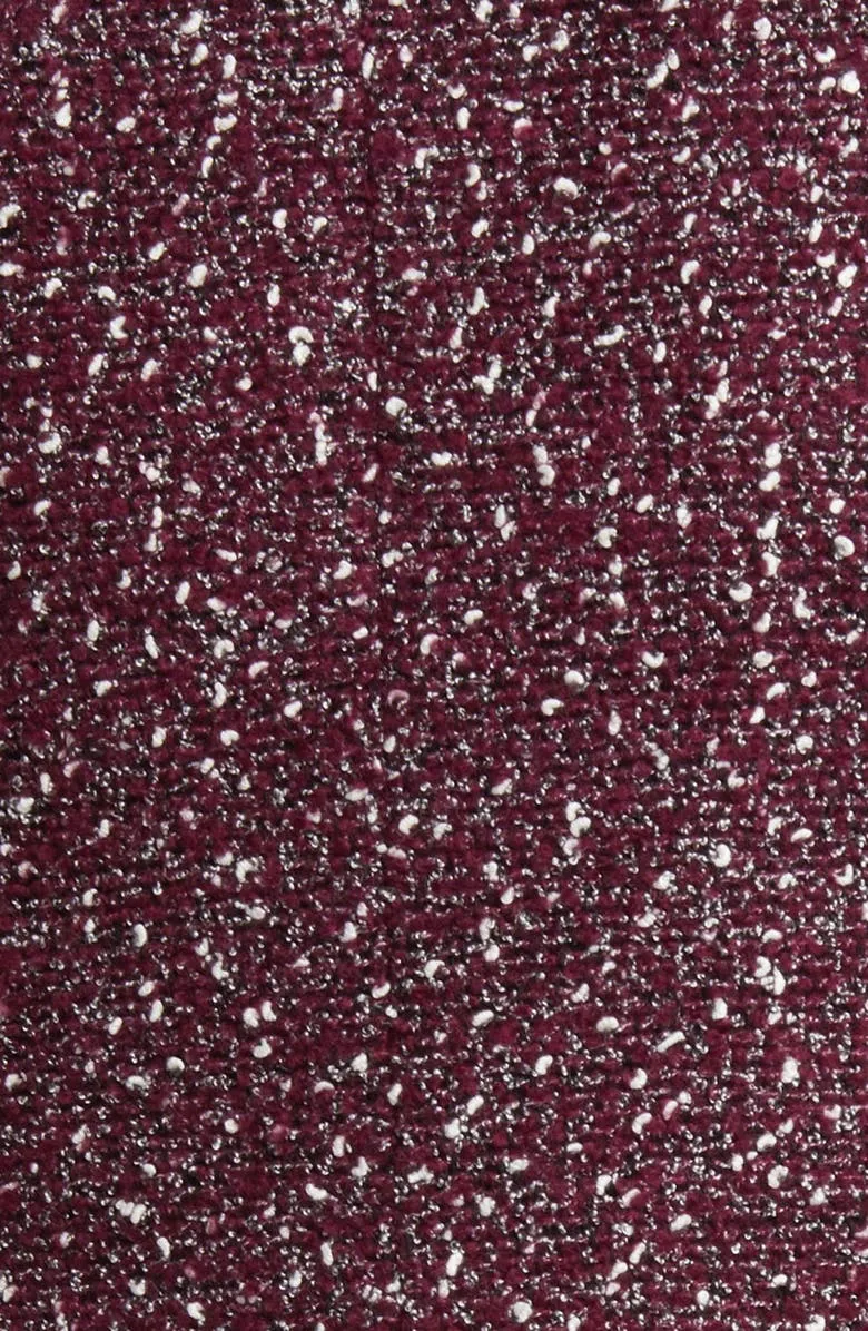 Double Breasted Wool Blend Tweed Blazer