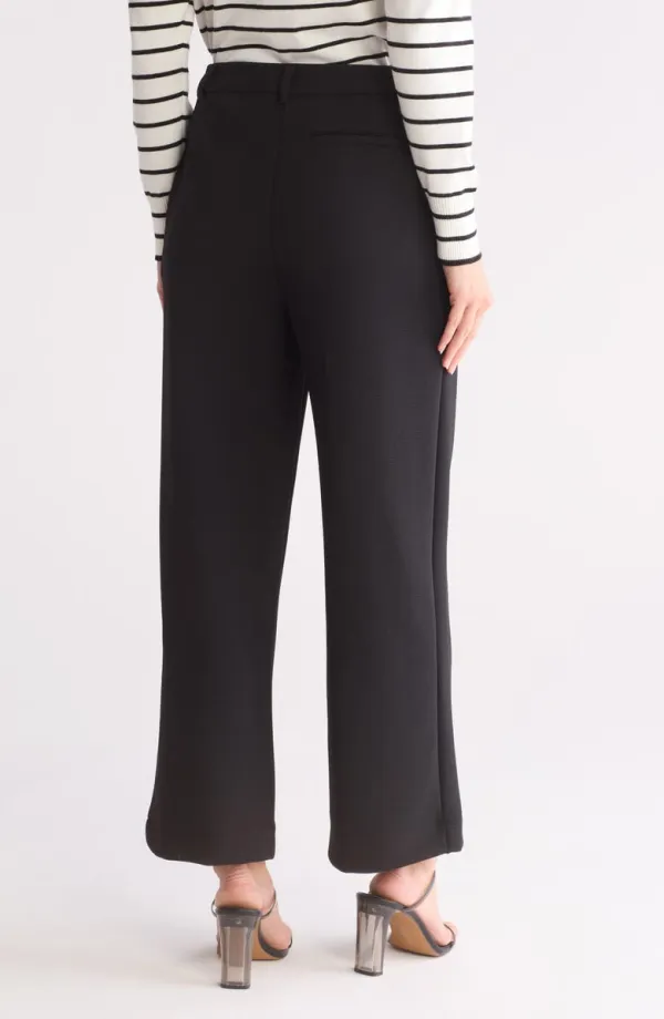 Textured Knit Ankle Pants