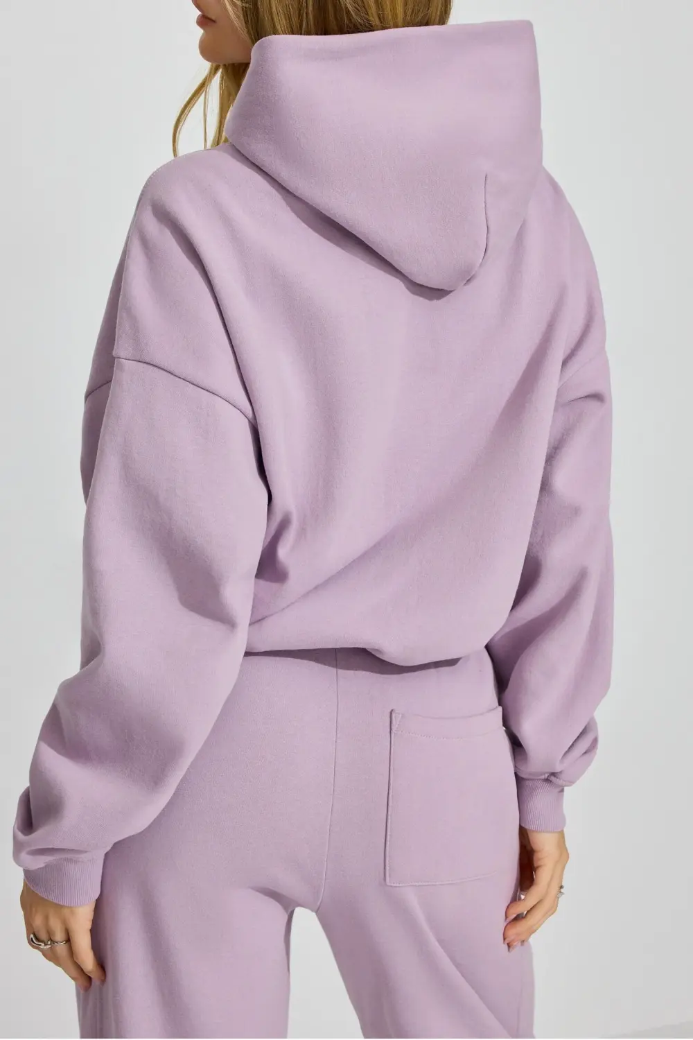 Purple Oversized Hooded Sweatshirt