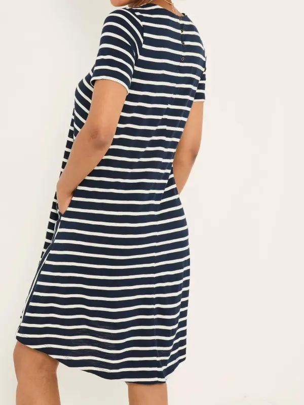 Striped Jersey Casual Dress