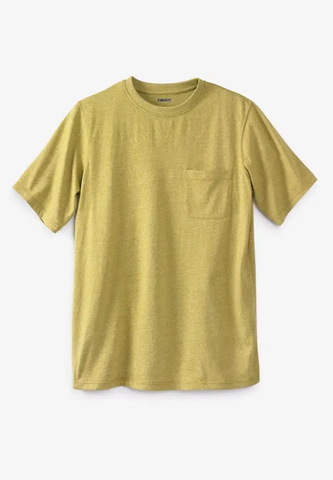 Shrink-Less Lightweight Pocket Crewneck T-Shirt