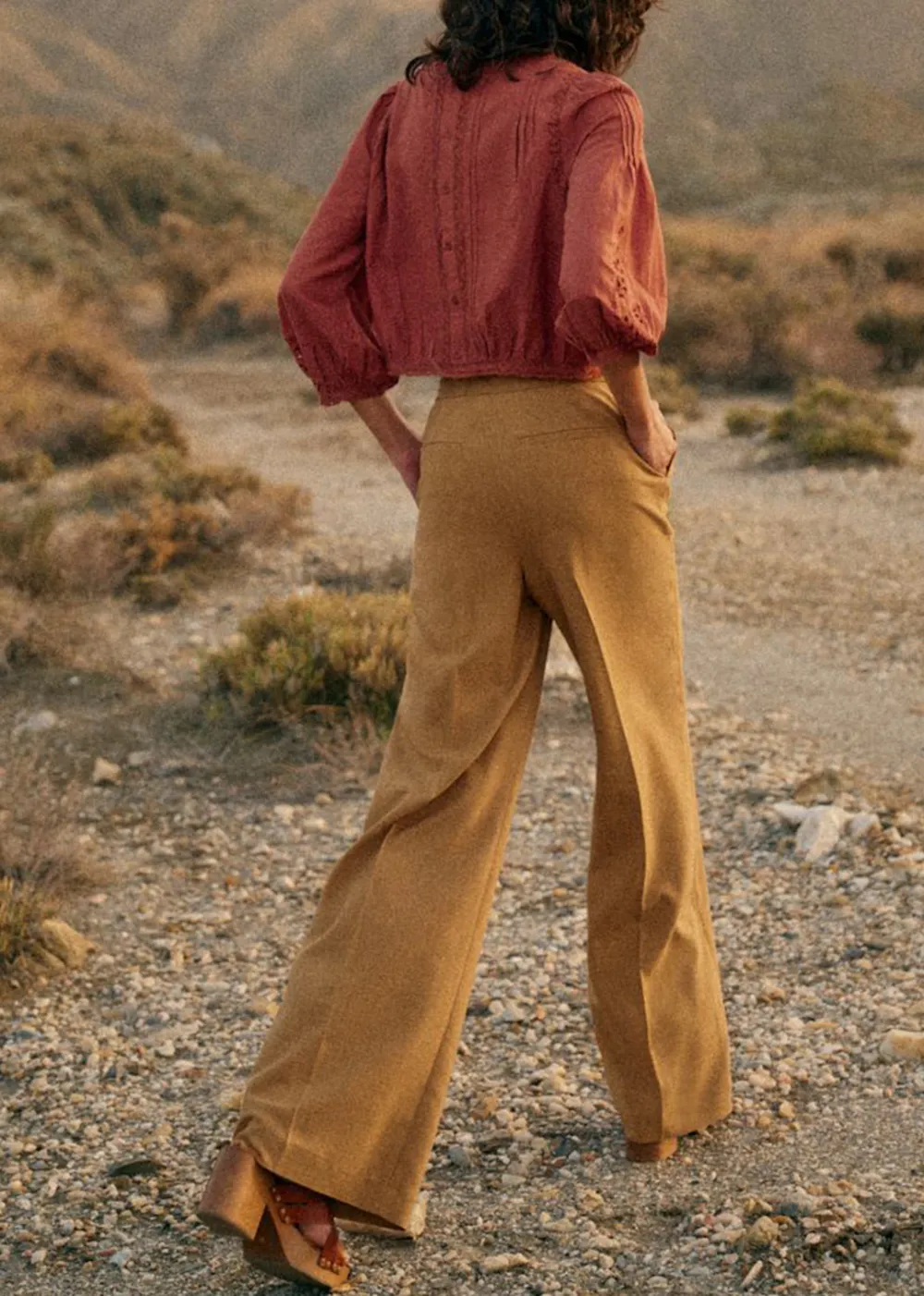 Straight-Leg Pleated Trousers