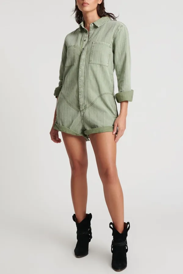 Khaki Loose Soft Comfortable Breathable Jumpsuit