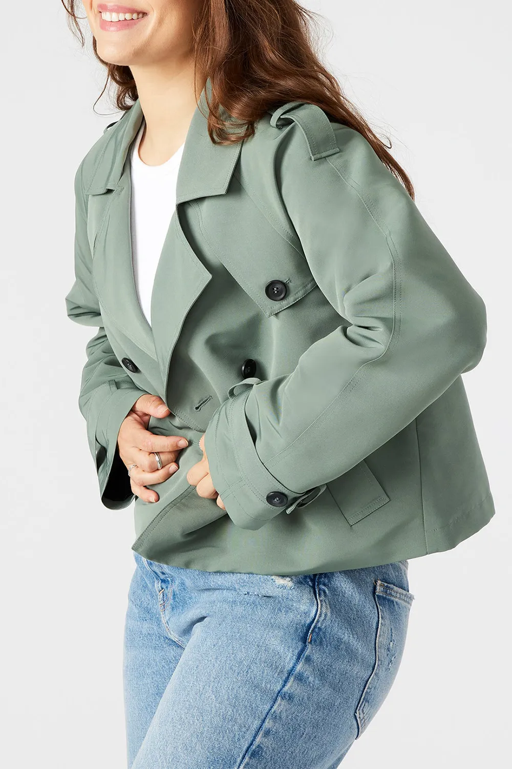 Double-Breasted Denim Jacket