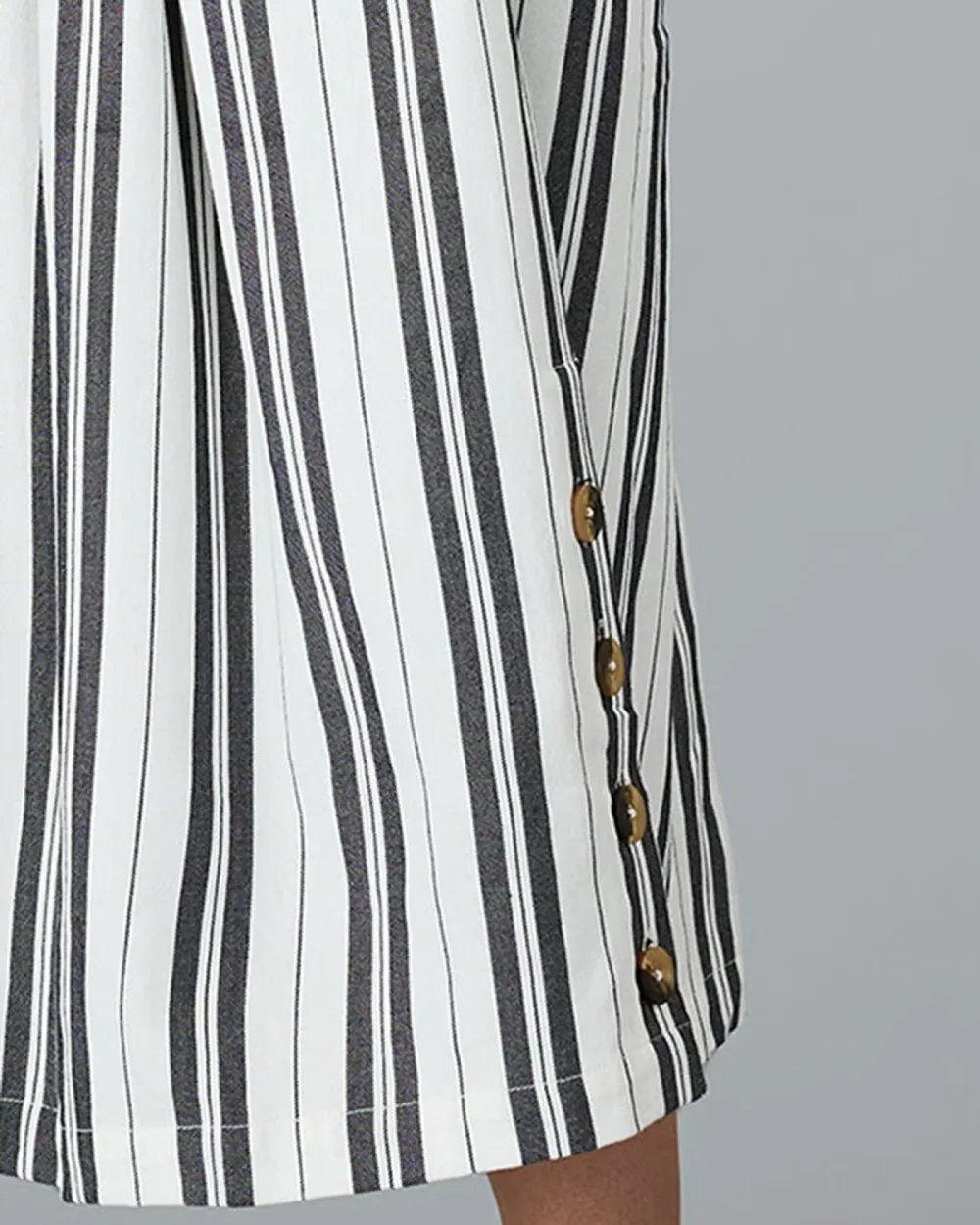 Black Striped Maxi Skirt