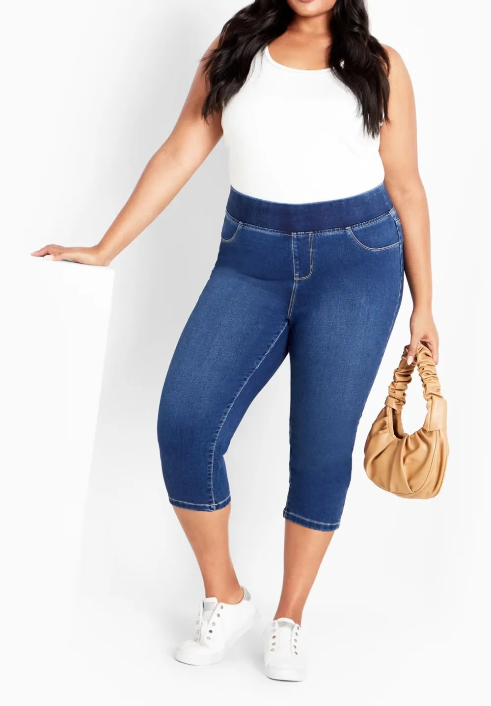 Stretch Cropped Pants, Long Pants
