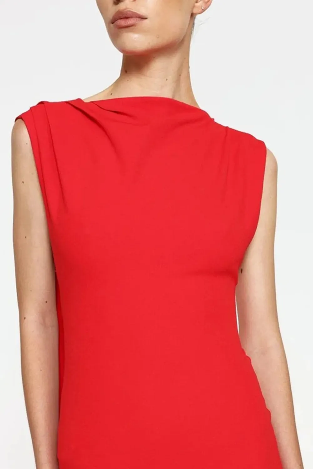 Red Minimalist Elegant High-End Slimming Dress