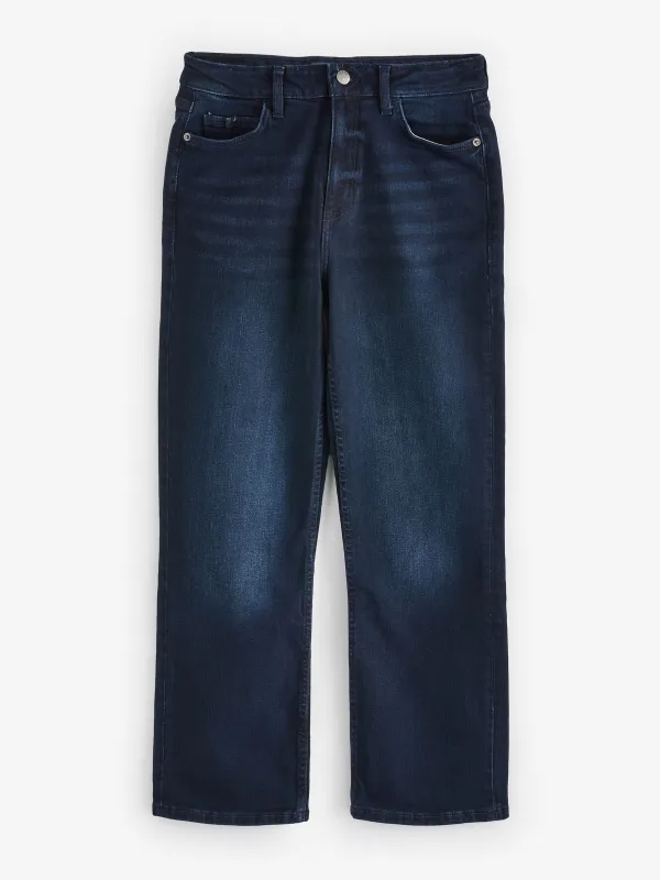 Blue Casual Style Stretch Straight Jeans