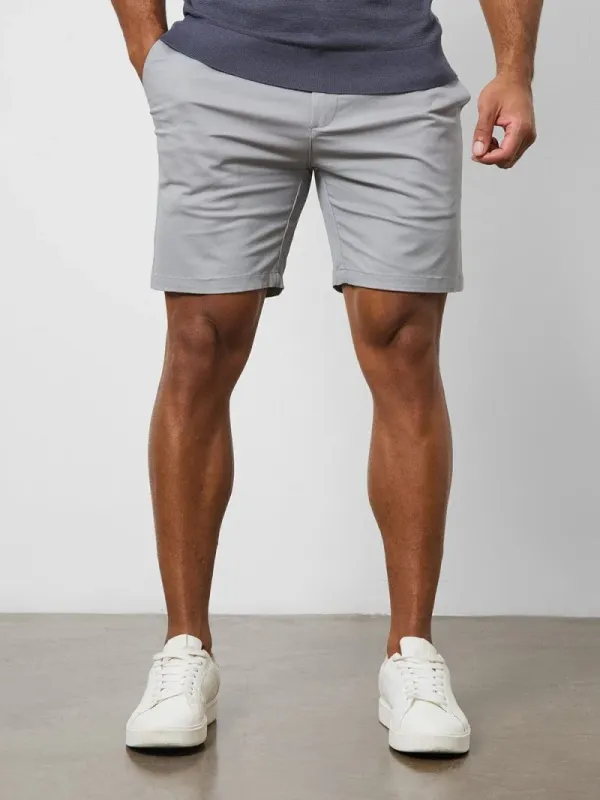 Pale Grey Soft And Comfortable Chino Shorts