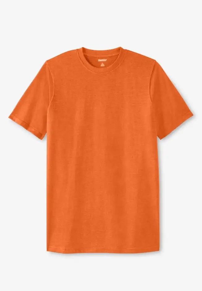Shrink-Less Lightweight Longer-Length Crewneck T-Shirt