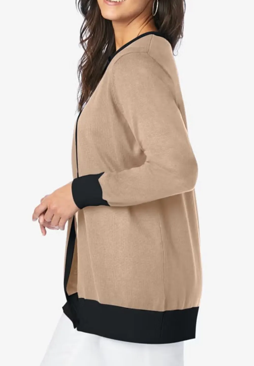 Round Neck Slim Fit Cardigan