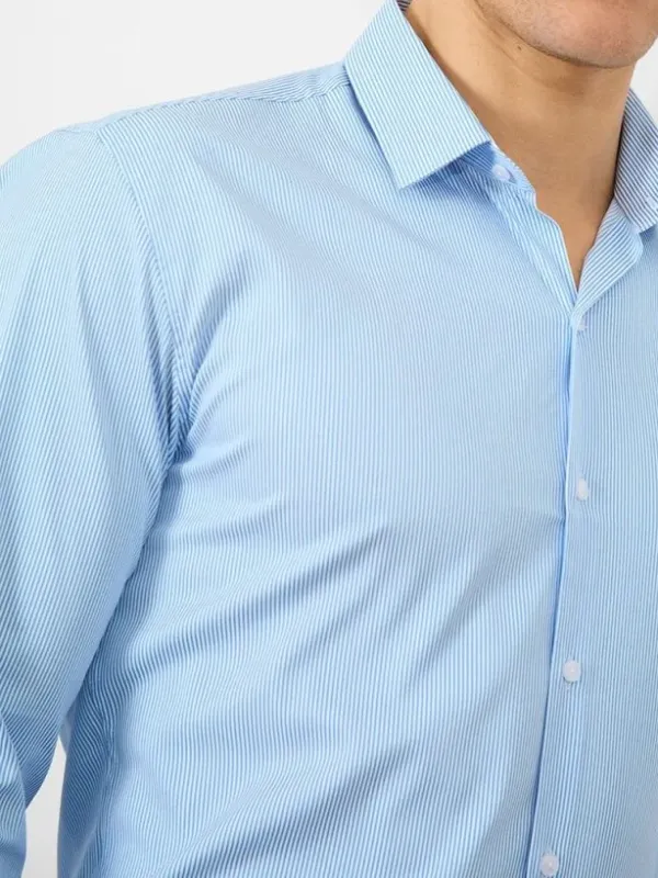 Blue Stripe Soft Comfortable Business Blouse