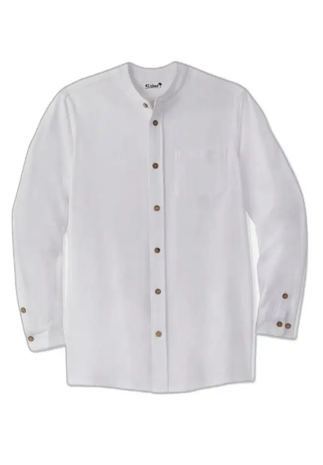 Gauze Mandarin Collar Shirt