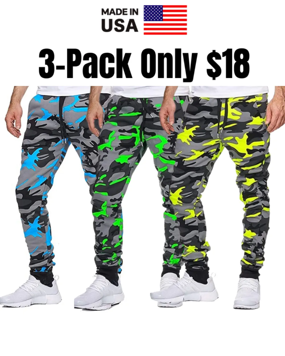 Men's Micro-Elastic Camouflage Cotton Sweatpants