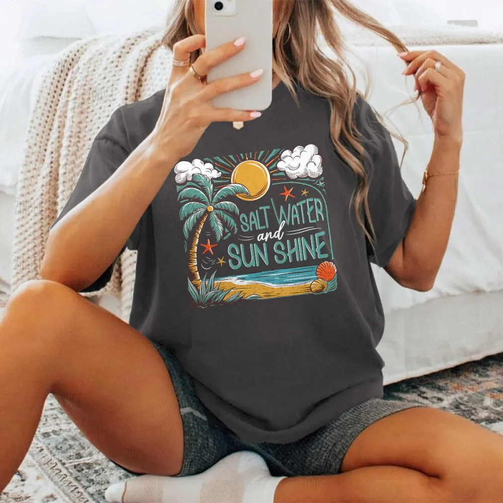 Coastal Saltwater Sunshine Printed Tee