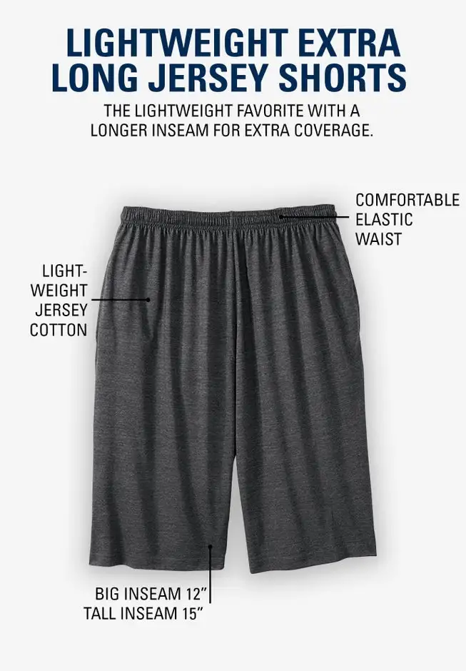 Lightweight Extra Long Jersey Shorts