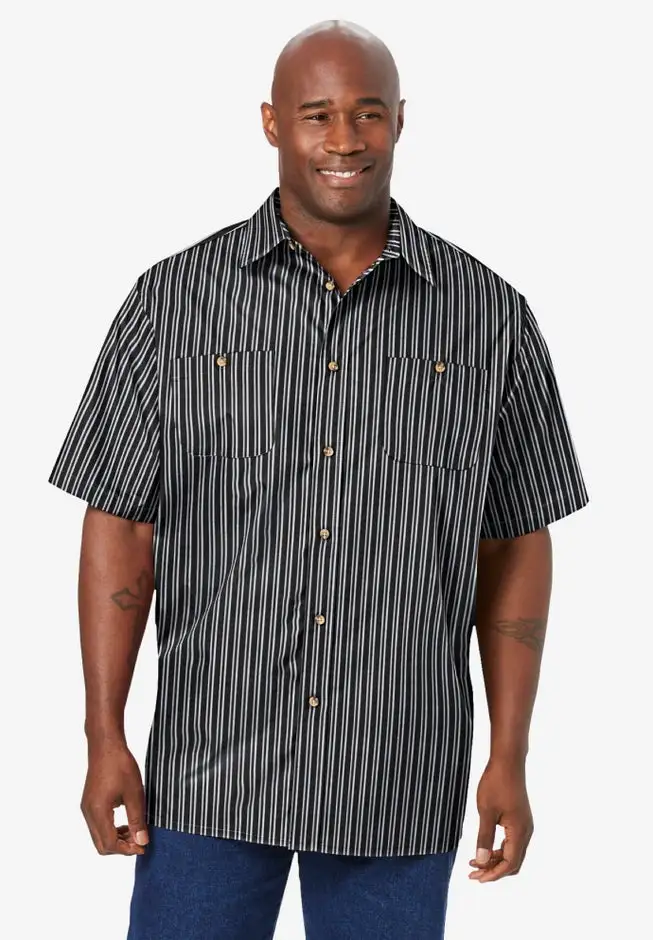 Striped Short-Sleeve Sport Shirt