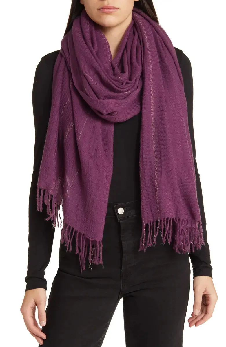 Fringed Wool & Cashmere Wrap