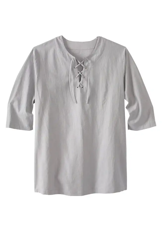 Gauze Lace-Up Shirt