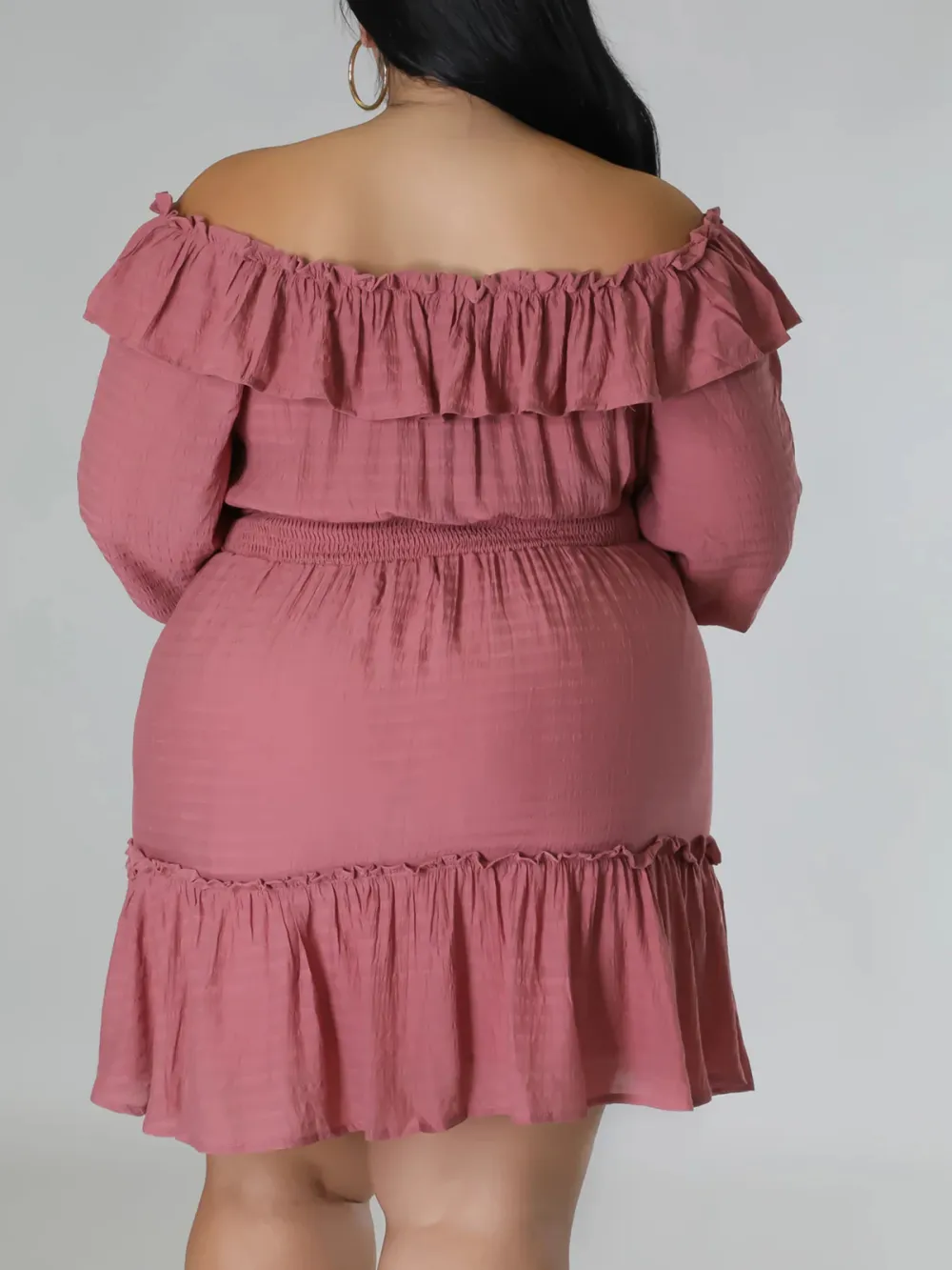 Straight Neck Tie Front Dress