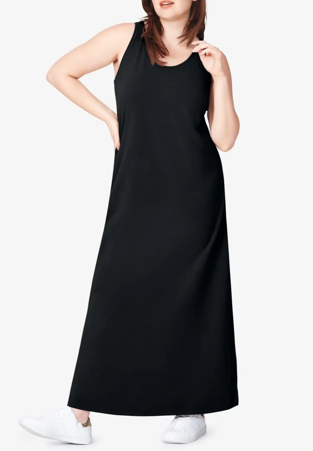 Solid Color Sleeveless Dress