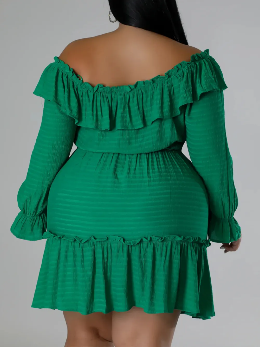 Straight Neck Tie Front Dress