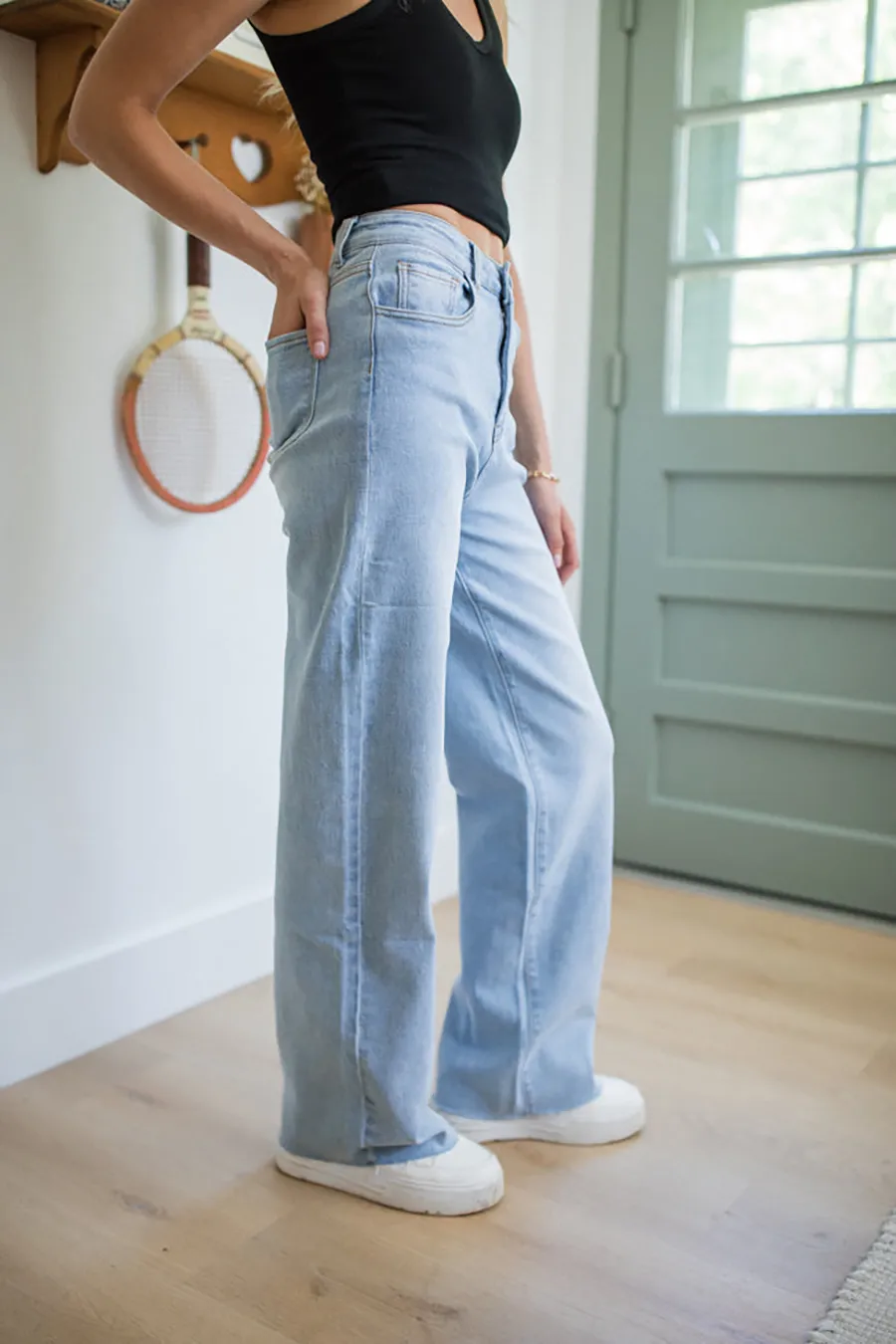 Light Wash Wide Leg Jeans